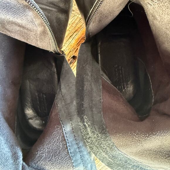 Womens Born black leather knee high boots - round toe  - W32003 - size 9.5 - Picture 8 of 10